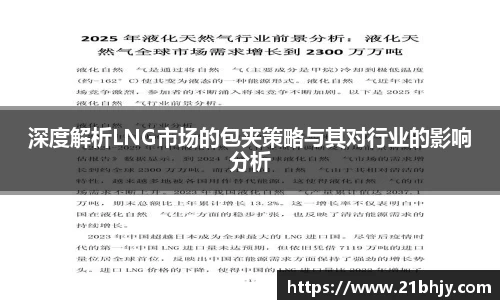 深度解析LNG市场的包夹策略与其对行业的影响分析