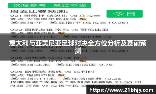 意大利与亚美尼亚足球对决全方位分析及赛前预测